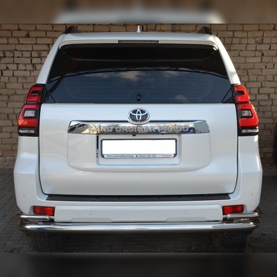 Защита заднего бампера угловая большая Toyota Land Cruiser Prado 150 2009-2013