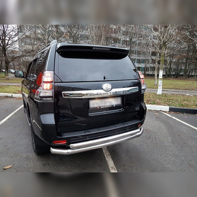 ащита заднего бампера двойная (при отсутствии парктроников) Toyota Land Cruiser Prado 150 2009-2013