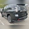 Защита заднего бампера угловая большая двойная с покрытием "раптор" Toyota Land Cruiser Prado 150