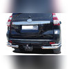 Защита заднего бампера угловая двойная Toyota Land Cruiser Prado 150 2013-2017