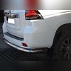 Защита заднего бампера угловая большая Toyota Land Cruiser Prado 150 2013-2017