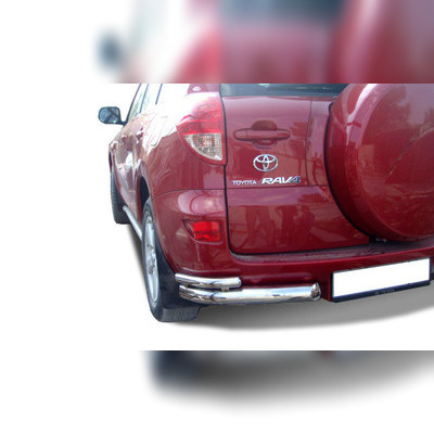 Защита заднего бампера угловая двойная Toyota RAV4 2006-2009