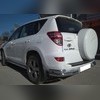 Защита заднего бампера двойная угловая Toyota RAV4 2010-2012