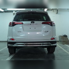 Защита заднего бампера (диаметр трубы 60/42 мм) Toyota RAV4 2015-2019