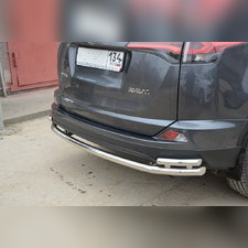 Защита заднего бампера (диаметр трубы 60/42 мм) Toyota RAV4 2015-2019