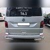 Защита заднего бампера угловая двойная Volkswagen T6.1 Transporter 2020-нв