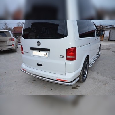 Защита заднего бампера угловая большая Volkswagen T5 Caravelle 2009-2015