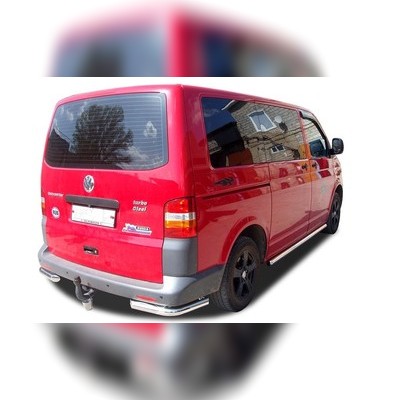 Защита заднего бампера "угловая" Volkswagen T5 Multivan 2003-2009