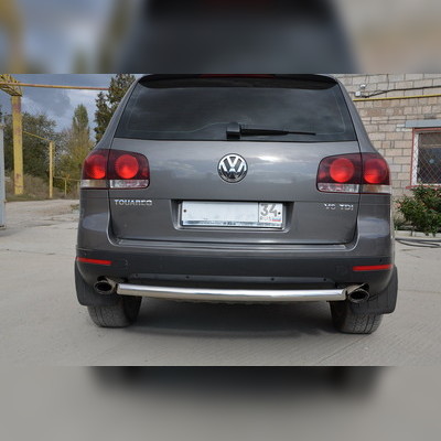 Защита заднего бампера (диаметр трубы 60 мм) Volkswagen Touareg 2007-2010