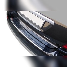 Накладка на задний бампер с загибом Mercedes-Benz ML-class W164 (нержавеющая сталь, полированная)