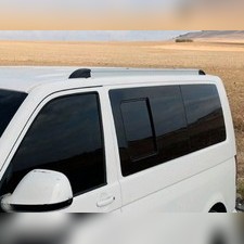 Рейлинги Volkswagen Caravelle T6.1 интегрированные, длинная база (серебристые)