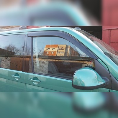 Дефлекторы, ветровики окон Volkswagen T6.1 Caravelle 2020-нв (темные) 2 шт