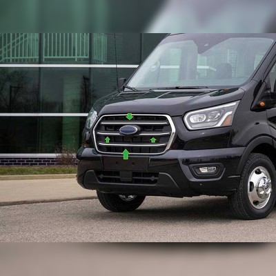 Накладки на решетку радиатора Ford Transit 2019-2023 (нержавеющая сталь)