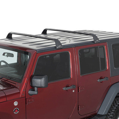 Багажник аэродинамический на крышу Jeep Wrangler 2019-нв (чёрный)