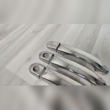 Накладки на дверные ручки Volkswagen T5 Multivan 2003-2015 (нержавеющая сталь) 2 отв. под ключ