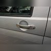 Накладки на дверные ручки Volkswagen T5 Multivan 2003-2015 (нержавеющая сталь) 2 отв. под ключ