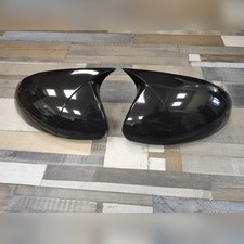 Накладки на зеркала Skoda Yeti 2009-2018 (ABS чёрный глянец)