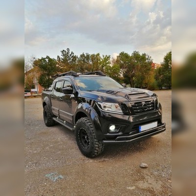 Рейлинги с поперечинами Nissan Navara 2006-2015 (чёрные)