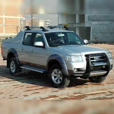 Рейлинги с поперечинами Ford Ranger 2006-2019 (серебристые)