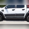 Пороги силовые, металлические, Mitsubishi L200 2015-2019 (чёрные) порошковое покрытие