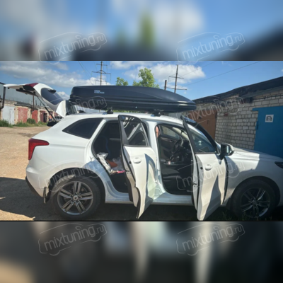 Бокс на крышу аэродинамический, черный "Altai" (одностороннее открытие,габариты 220х82х40 см) 510 л