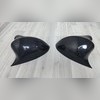 Накладки на зеркала Seat Leon 2009-2012 (ABS чёрный глянец)