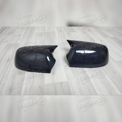 Накладки на зеркала Ford Fiesta 2006-2008 (ABS чёрный глянец)