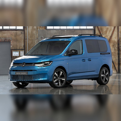 Рейлинги алюминиевые на Volkswagen Caddy V 2020-нв (чёрные)