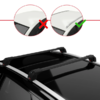 Багажник аэродинамический на интегрированные рейлинги BMW X5 (F15, G05) 2013+ (чёрный с замком)