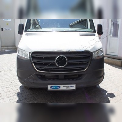 Окантовка решетки радиатора Mercedes Sprinter W907 (нержавеющая сталь) 4 шт.