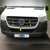 Накладки на решетку радиатора Mercedes Sprinter W907 (нерж.) 5 шт. узкая часть