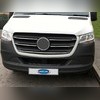 Накладки на решетку радиатора Mercedes Sprinter W907 (нерж.) 5 шт. узкая часть