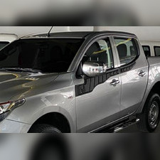 Верхние молдинги дверей Mitsubishi L200 2015 - 2019 (комплект 4 молдинга, АБС пластик)