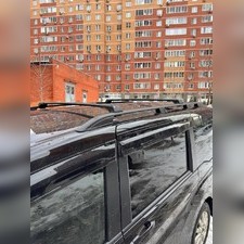 Рейлинги продольные Honda Stepwgn 2015-2021 (4-х опорные, чёрные)