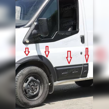 Расширители с молдингами Ford Transit 2000-2013 (головастик, для авто с будкой)