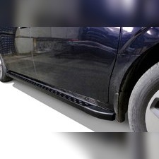 Боковые подножки Ford Tourneo Custom Dot Line, черные, короткие, шасси 2012–2023