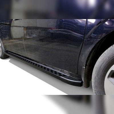 Боковые подножки Ford Tourneo Custom Dot Line, черные, короткие, шасси 2012–2023