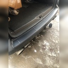 Накладка на бампер Volkswagen T6.1 Caravelle 2020-2025 (для авто, с распашными дверьми, матовая)