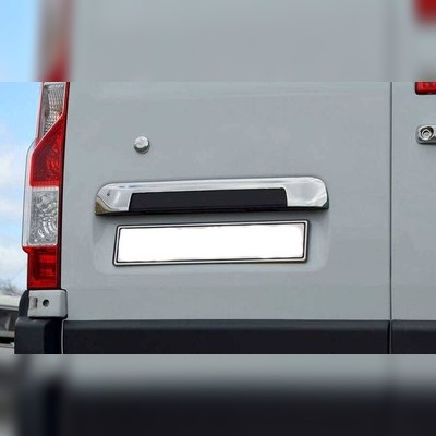 Накладка над номером на дверь багажника Opel Movano 2010 - 2024 (нерж.)