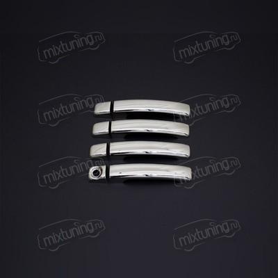 Накладки на ручки Opel Movano 2010 - 2024 (4-дверная, 8 шт, 1отверстия под замок) Нержавеющая сталь