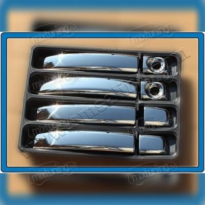 Накладки на ручки Opel Movano 2010 - 2024 (4-дверная, 8 шт, 2 отверстия под замок) ABS хром