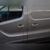 Накладки на ручки Opel Vivaro 2014 - 2019 (4-дверная, 8 шт, 2 отверстия под замок) ABS хром