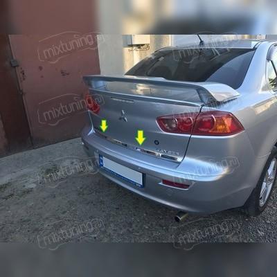 Накладка на кромку крышки багажника Mitsubishi Lancer X 2008-2017 (нержавеющая сталь)