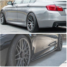 Элероны на пороги BMW 5 F10 2010-2016 "MP Style" чёрные