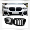 Решетка радиатора BMW X3 G01 2018-2021 (чёрная) 2 части