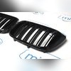 Решетка радиатора BMW X3 G01 2018-2021 (чёрная) 2 части