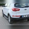 Комплект алюминиевых порогов с пластмассовой накладкой, модель "HITIT"