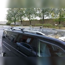 Рейлинги алюминиевые на Volkswagen T5 Caravelle 2003 - 2015 (короткая база, серебристые)