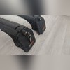 Багажник аэродинамический на интегрированные рейлинги Kia Sportage 2010+ (чёрный с замком) "Ace2"