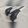 Багажник аэродинамический на интегрированные рейлинги Kia Carnival 2014-2020 (серебро) с замком Ace2